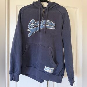 Vintage Guess Zip-Front Hooded Sweatshirt
